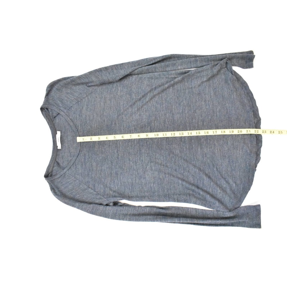 Vince Long Sleeve Top Heathered Blue Women's Size S - Picture 4 of 6